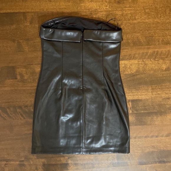 Black Dynamite Michelle Faux Leather Mini Dress - Picture 4 of 7